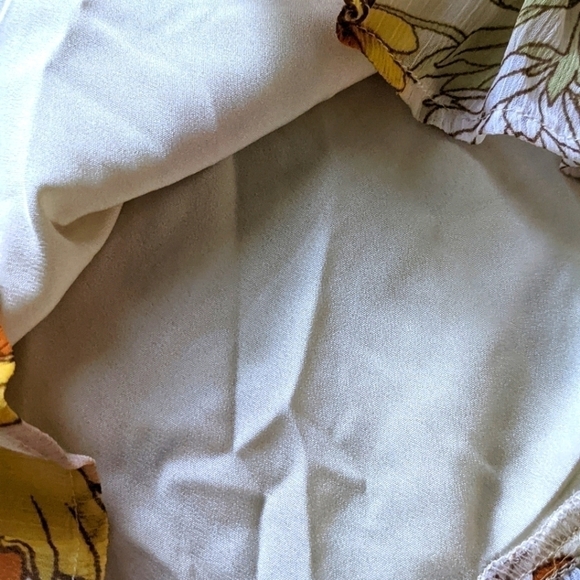 NEON Rose Floral Romper with Ruffles XL Feminine Romantic Whimsy Fairy - Picture 5 of 13